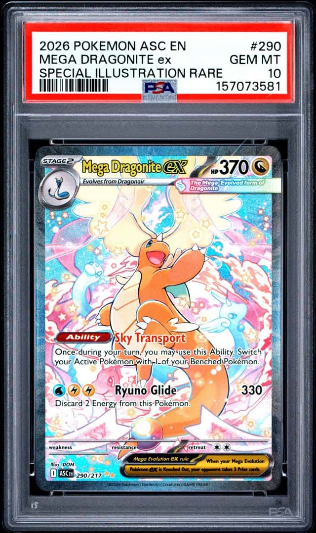 2026 Pokemon Mega Dragonite ex Special Illustration Rare #290/217 PSA 10