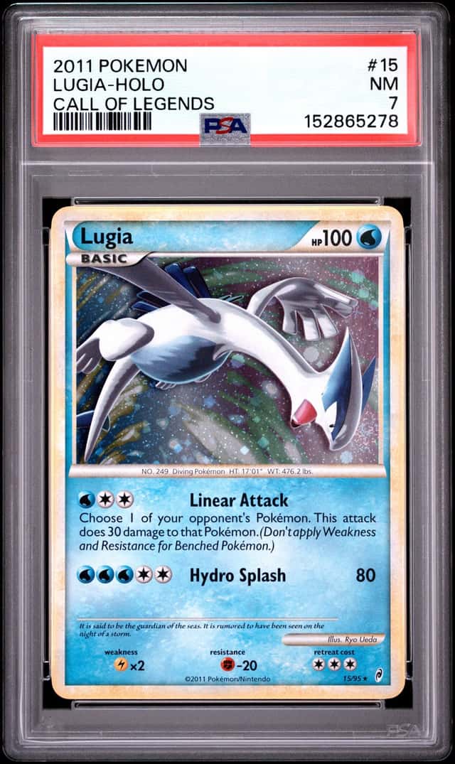 Lugia Call of Legends Holo 15/95 2011 English PSA 7 Graded Pokemon Card