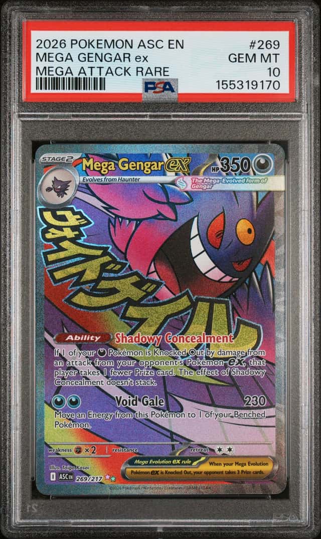 PSA 10 Mega Gengar ex 269/217 Mega Attack Rare Ascended Heroes Pokemon Card