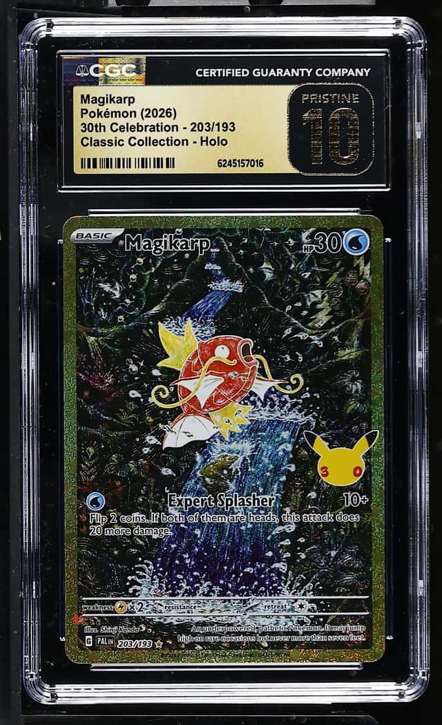 CGC 10 Pristine - Magikarp 203/193 Pokemon Celebrations 30th Anniversary Classic