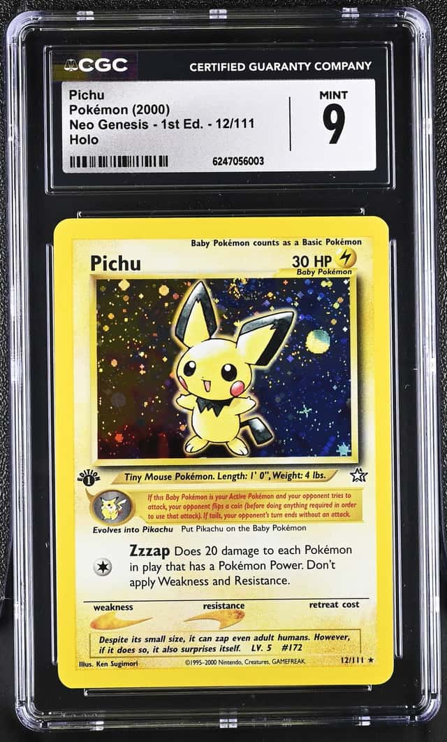 2000 Pokemon Neo Genesis 1st Edition Pichu Holo #12/111 CGC 9 MINT
