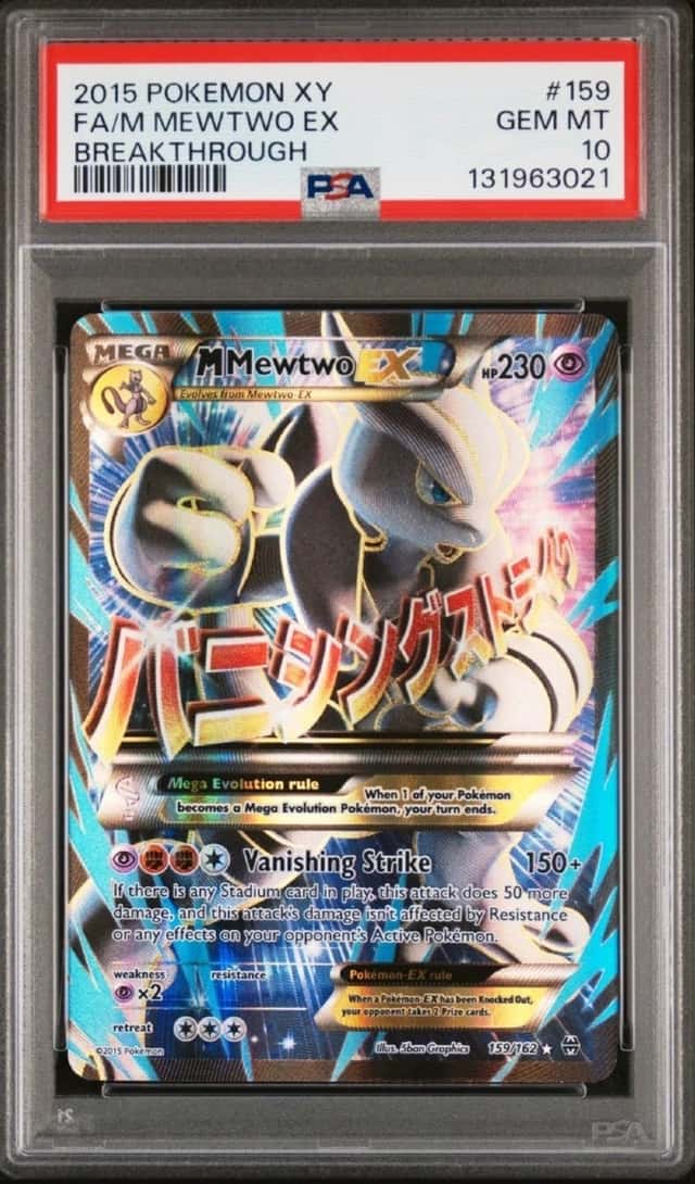 2015 Pokemon XY M Mewtwo EX FA Breakthrough #159 PSA 10 Gem Mint