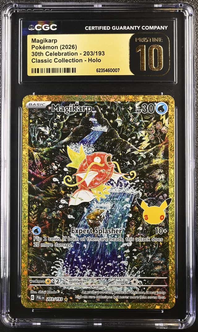 2026 Pokemon 30th Celebration Magikarp Classic [Paldea] #203/193 CGC 10 Pristine