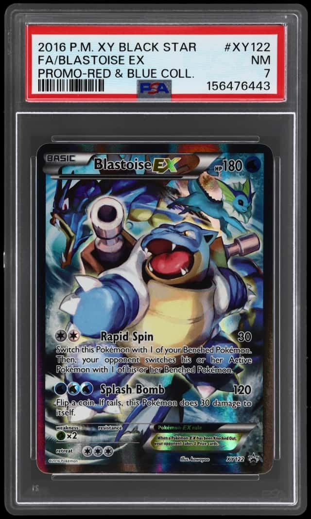 2016 Pokemon XY Black Star Promo Red and Blue Collection Blastoise Ex #XY122