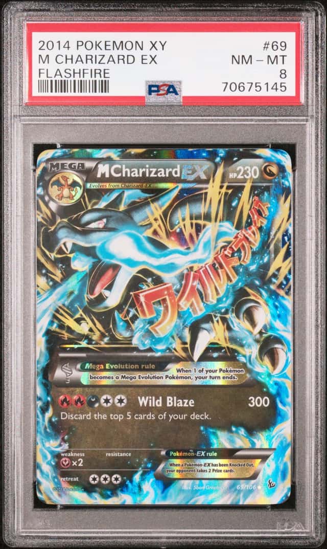 2014 Pokémon XY Flashfire M Charizard EX #69/106 – PSA Graded