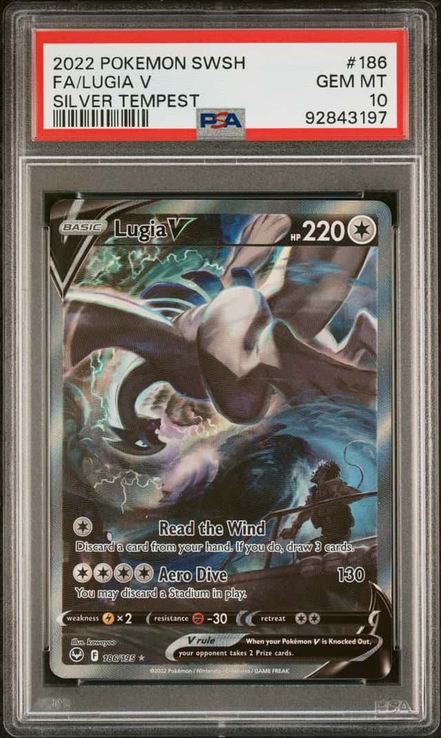 2022 Pokemon SWSH Silver Tempest #186 FA Lugia PSA 10 GEM MINT