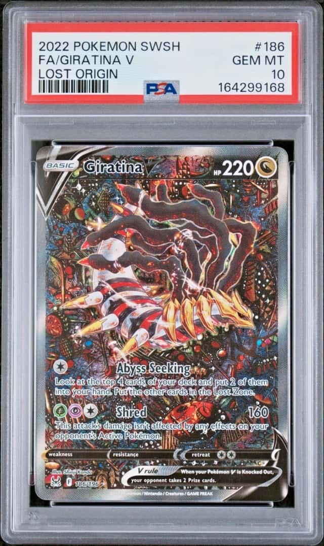 2022 POKEMON FA/GIRATINA V LOST ORIGIN SWORD & SHIELD #186 PSA 10