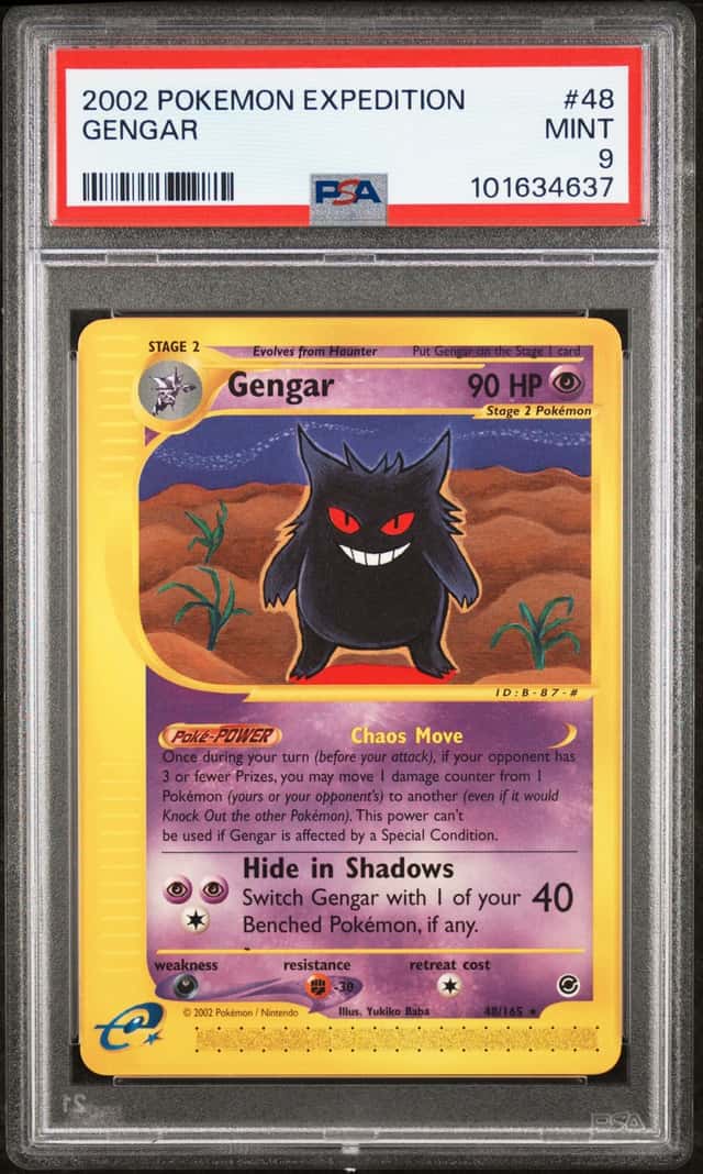 2002 Pokemon Expedition #48/165 Gengar PSA 9 MINT