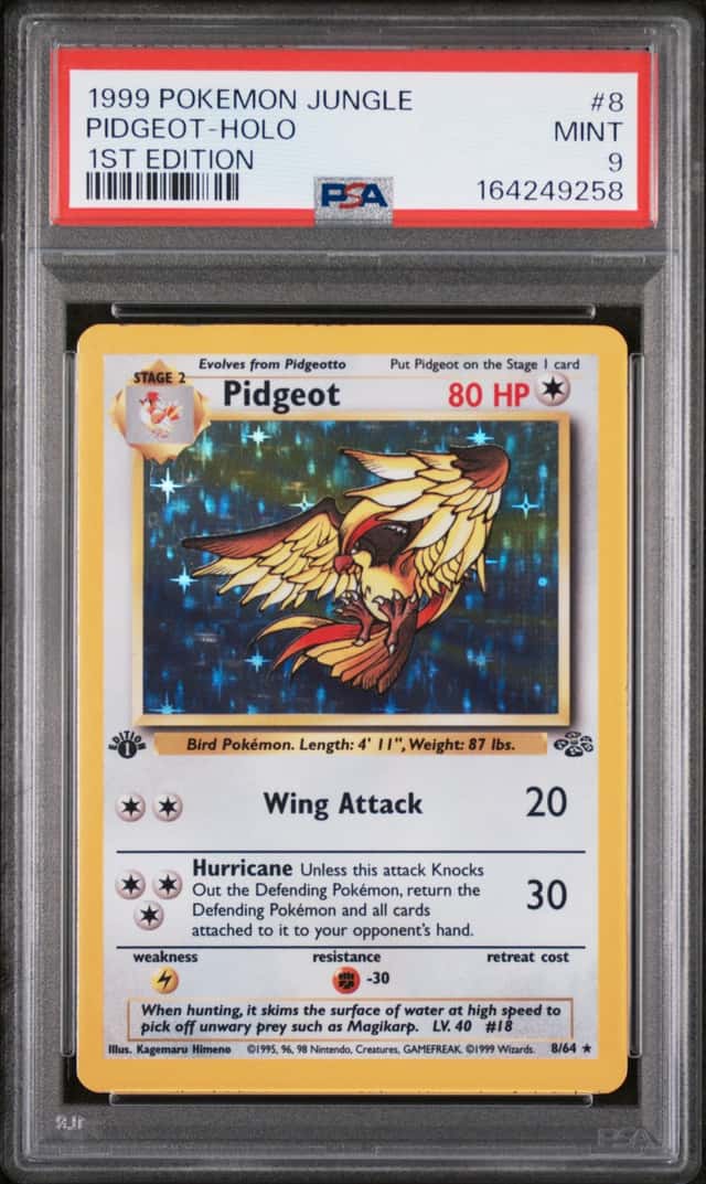 Pidgeot Holo 8/64 Jungle WOTC 1st Edition Pokemon TCG PSA 9 1999 NEW CERT
