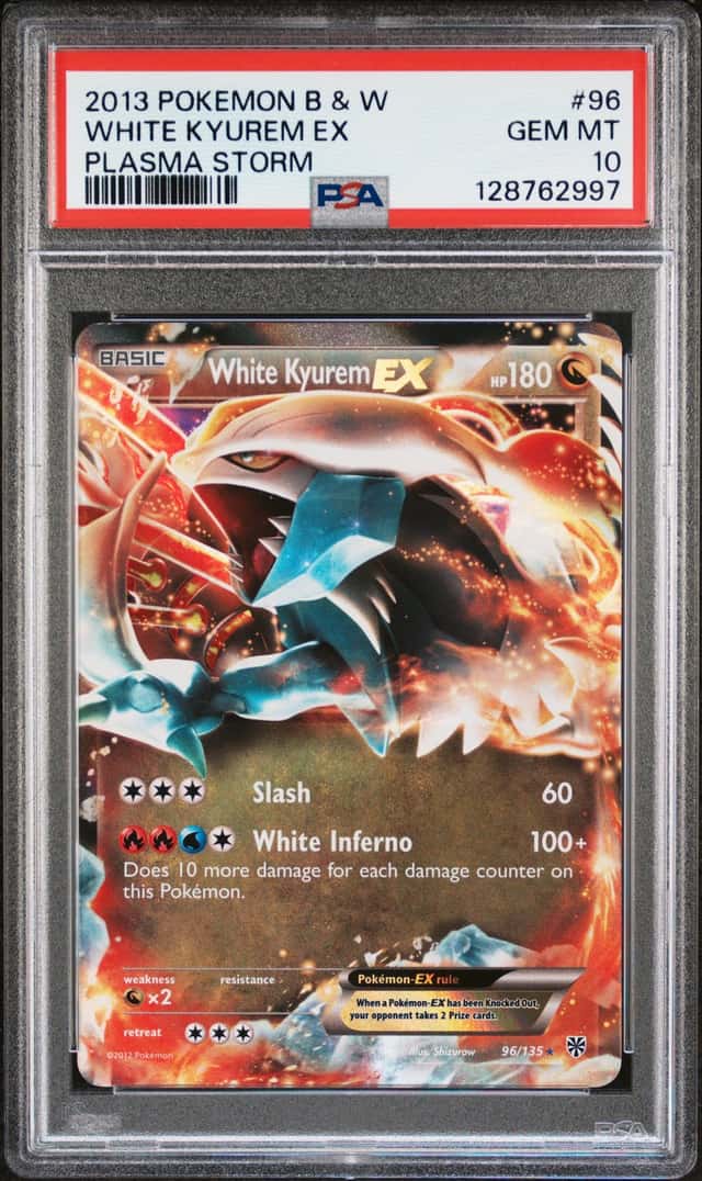 WHITE KYUREM PSA 10 2013 POKEMON BLACK & WHITE #96/135 B & W PLASMA STORM 2997