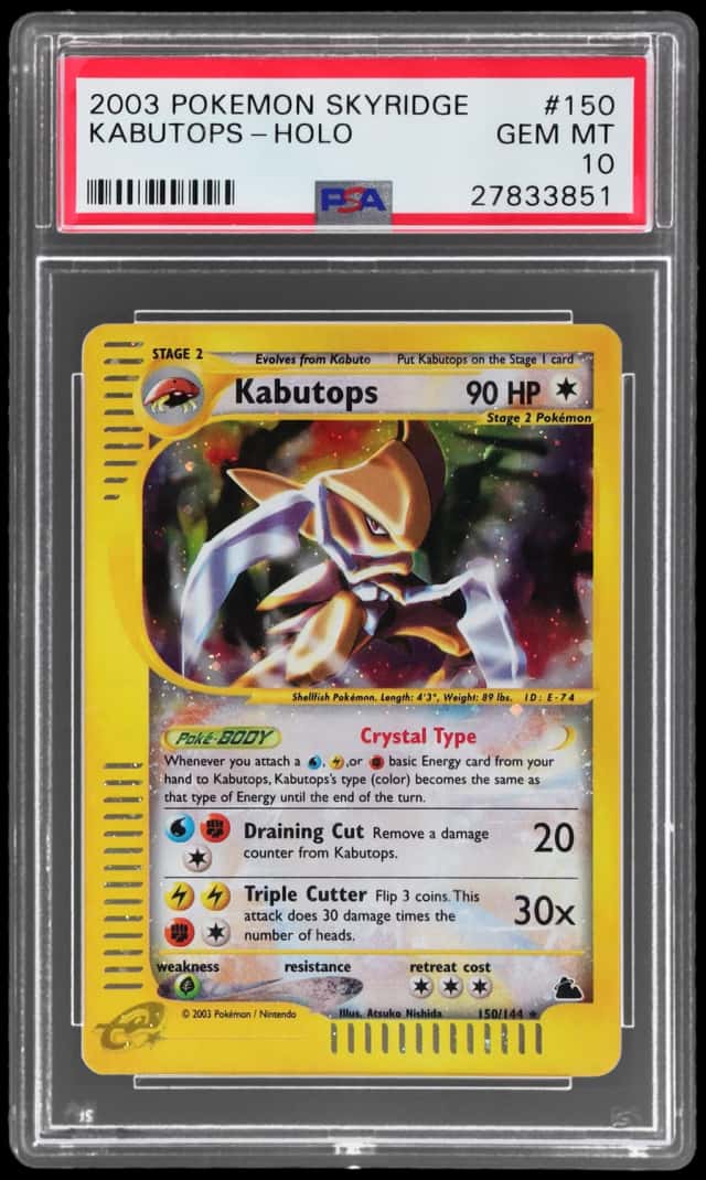 2003 Pokemon Skyridge Holo Kabutops #150