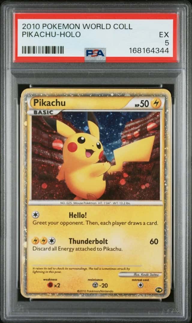 2010 POKEMON WORLD COLLECTION PIKACHU-HOLO PSA 5