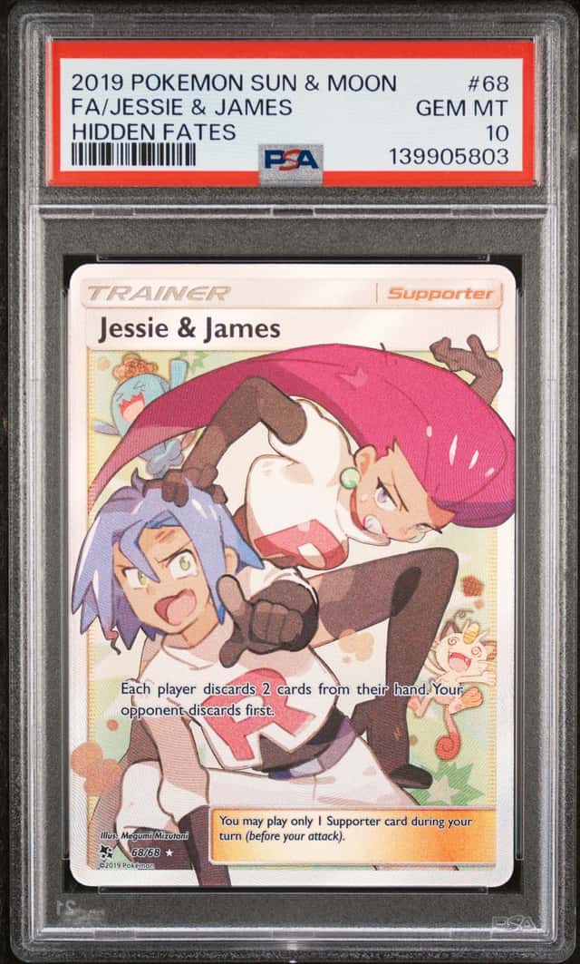 Pokemon 2019 Jessie & James 68/68 Full Art UR Hidden Fates GEM MINT PSA 10