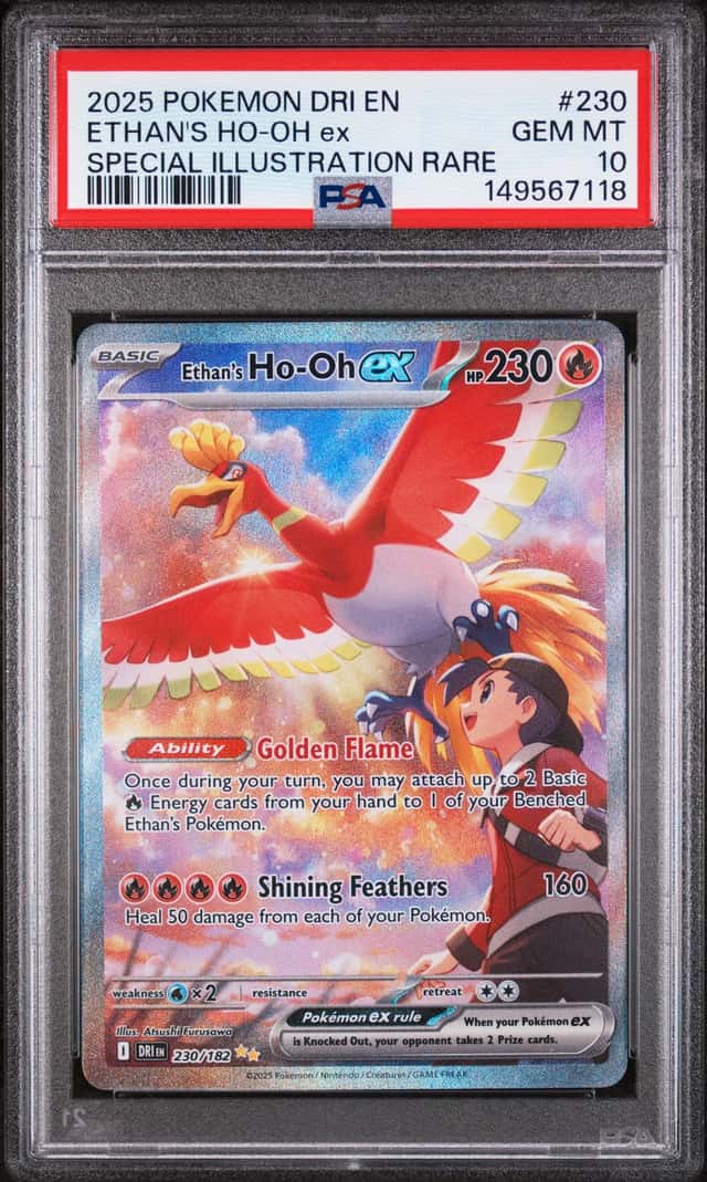 Pokemon 2025 Ethan's Ho-Oh ex 230/182 SIR Destined Rivals GEM MINT PSA 10