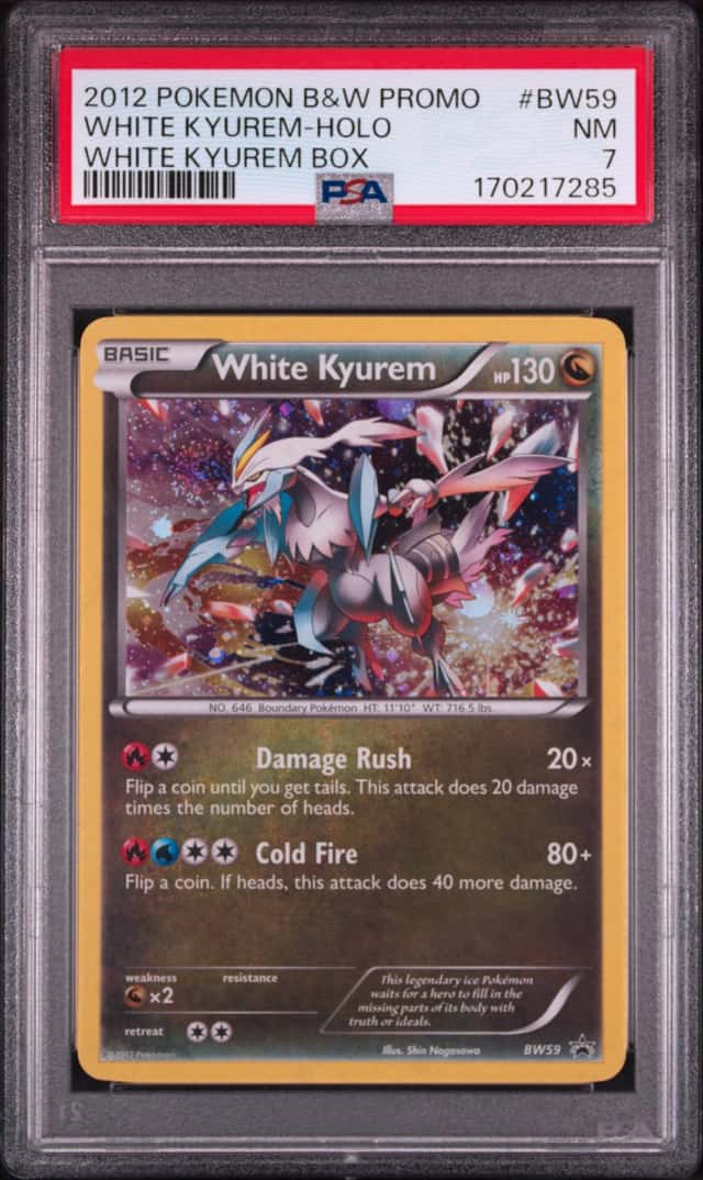 Pokemon White Kyurem Holo BW59 Black & White Kyurem Box Promo PSA 7 NM