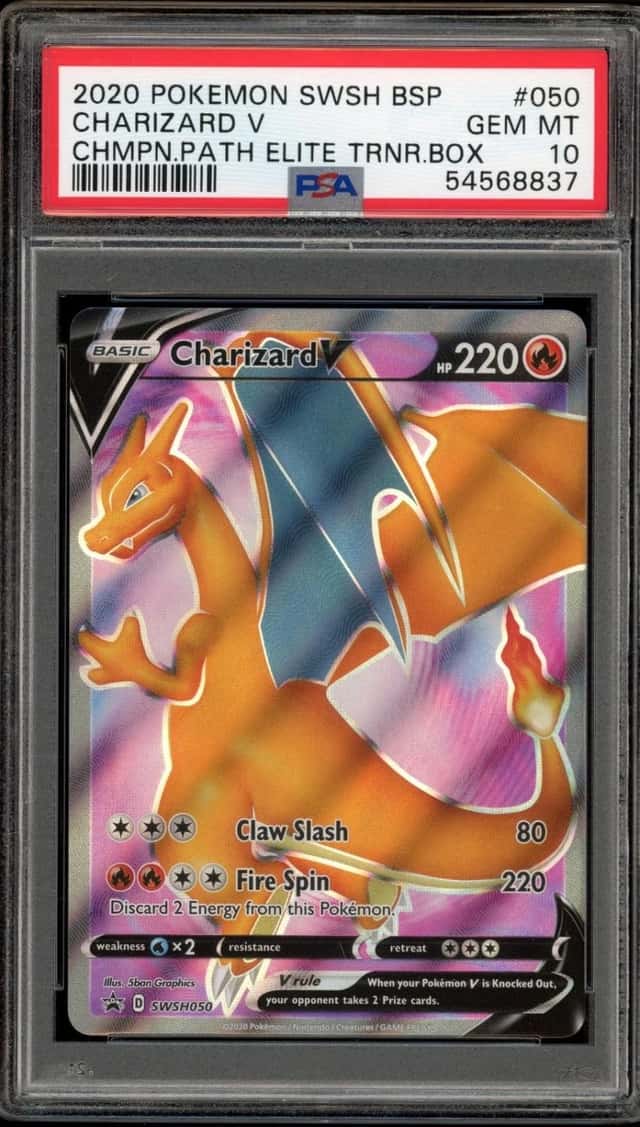 Pokemon Charizard V Swsh Black Star Promo 050/073 Champion's Path ETB PSA 10