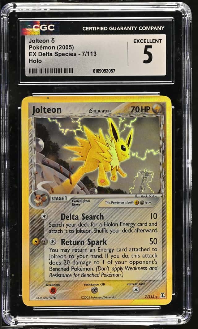 Jolteon Delta Species Holo Rare 7/113 EX Delta Species English Pokémon TCG