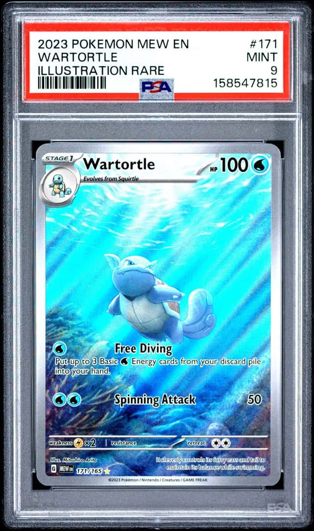 2023 Pokemon SV 151 Wartortle Illustration Rare #171/165 PSA 9