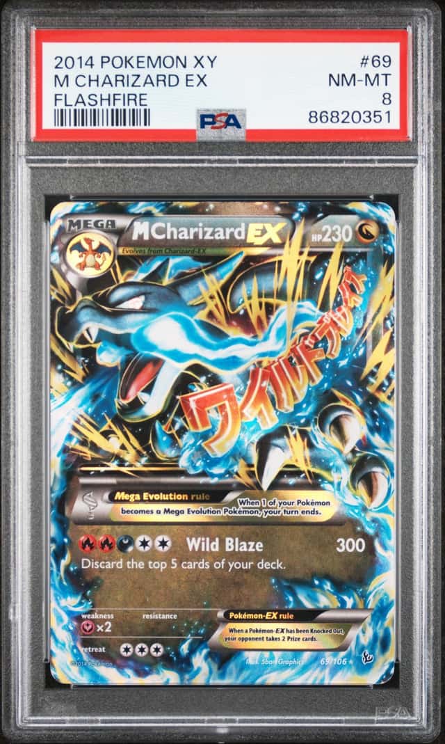 2014 Pokemon XY M Charizard EX Flashfire 69/106 PSA 8