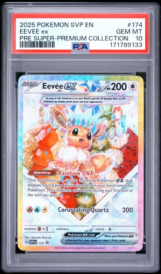 2025 POKEMON SVP EN-SV BLACK STAR PROMO #174 EEVEE EX PSA 10