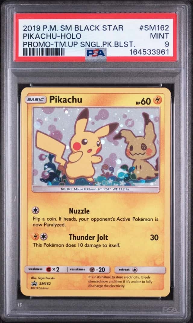 2019 POKEMON SM BLACK STAR PROMO TEAM UP SINGLE PACK BLISTERS PIKACHU-HOLO PSA 9