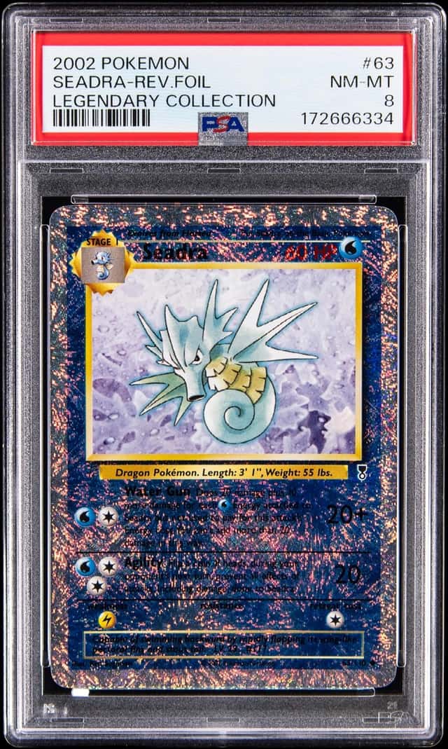 2002 Pokemon Legendary Collection Reverse Holo #63 Seadra - PSA NM-MT 8