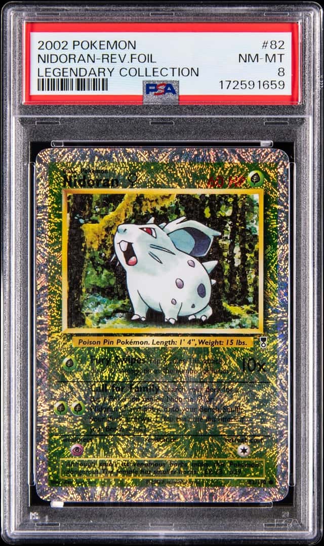 2002 Pokemon Legendary Collection Reverse Foil #82 Nidoran - PSA NM-MT 8