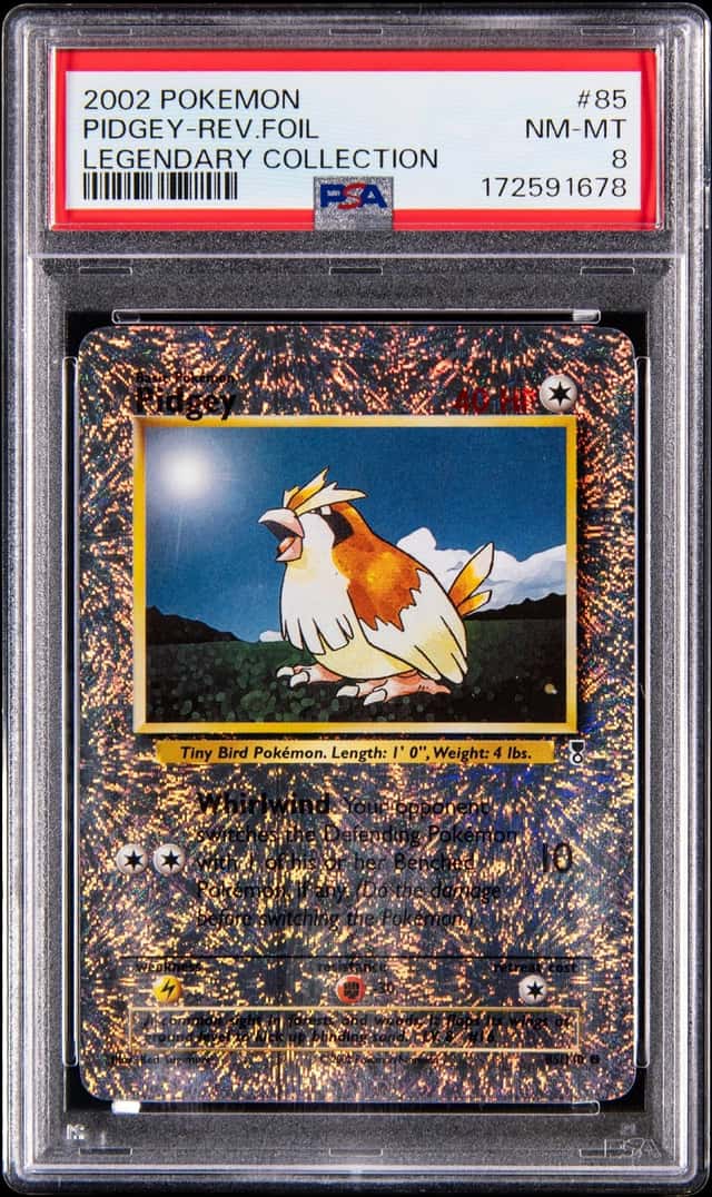 2002 Pokemon Legendary Collection Reverse Foil #85 Pidgey - PSA NM-MT 8