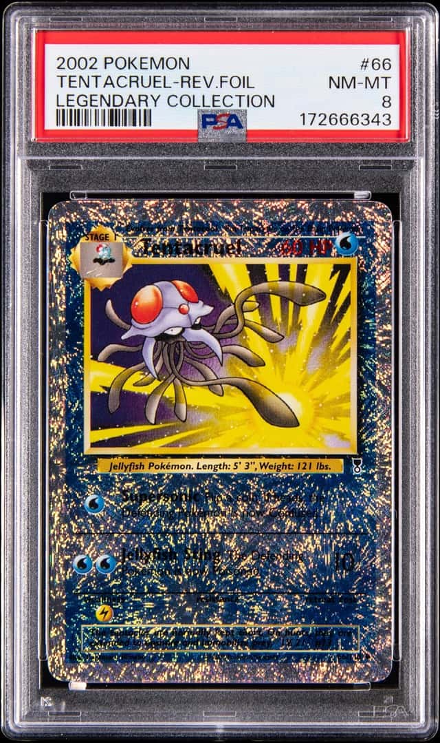 2002 Pokemon Legendary Collection Reverse Holo #66 Tentacruel - PSA NM-MT 8