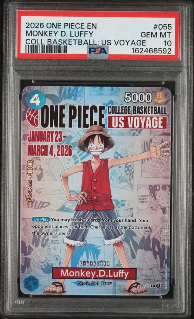 2026 One Piece Monkey D. Luffy Promo College Basketball US Voyage #P-055 PSA 10