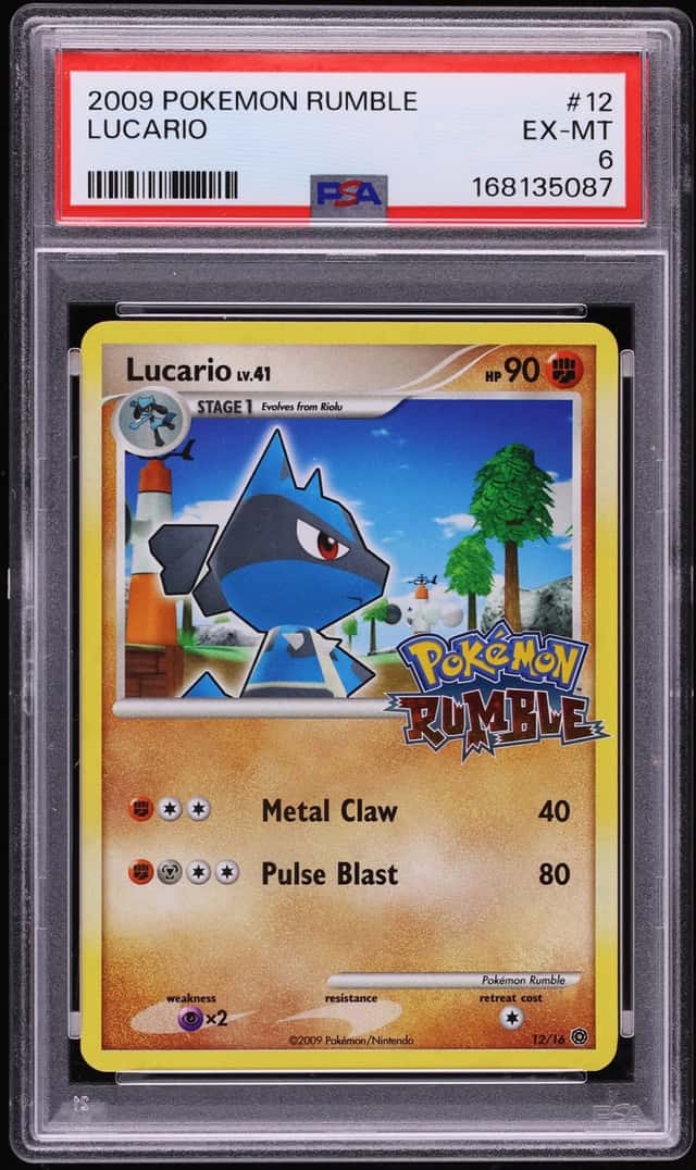 2009 Pokemon Platinum Rumble Lucario #12 PSA 6 EXMT
