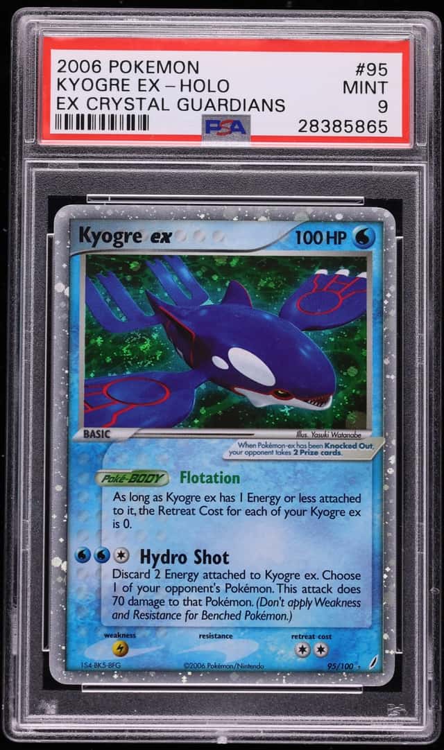 2006 Pokemon EX Crystal Guardians Holo Kyogre Ex #95 PSA 9 MINT