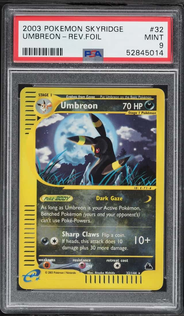 2003 Pokemon Skyridge Reverse Holo Umbreon #32 PSA 9 MINT