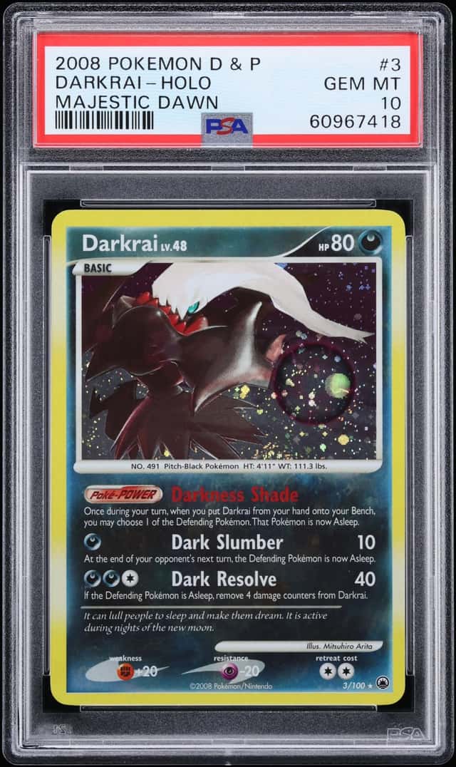 2008 Pokemon Diamond & Pearl Great Encounters Holo Darkrai #3 PSA 10 GEM MINT