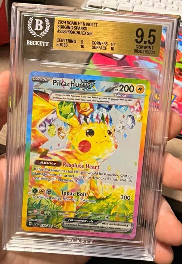 Pikachu Ex SIR 238/191 BGS 9.5 Perfect Surface, Corners, Edges, 9 Centering