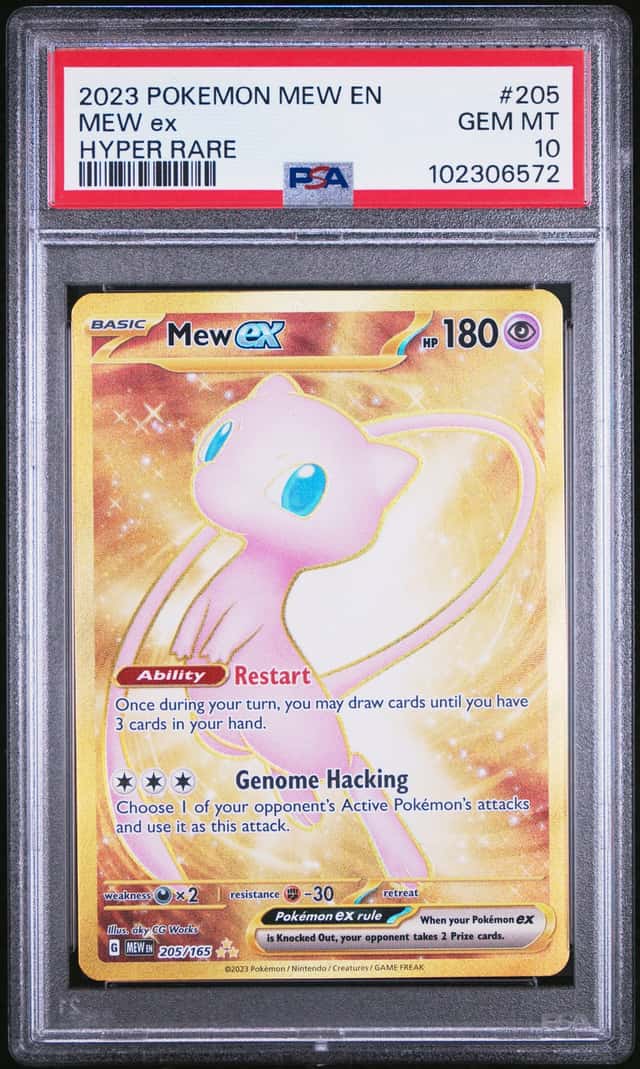 MEW EX 2023 POKEMON 151 205/165 HYPER RARE PSA 10 Q3963-7