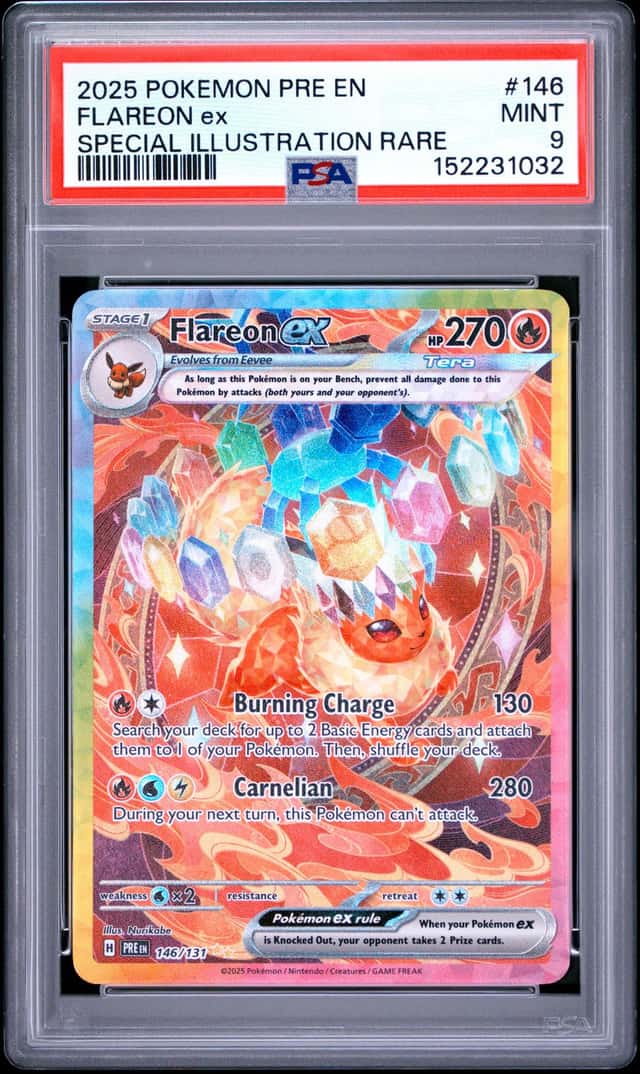 2025 Pokemon Pre EN Flareon Ex Special Illustration Rare 146/131 PSA 9