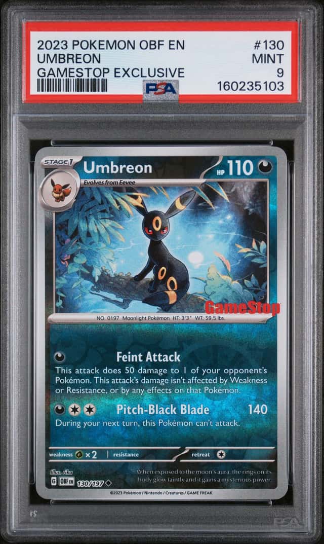 The Pokémon Company Pokemon TCG Umbreon 130/197 GameStop Exclusive PSA Graded