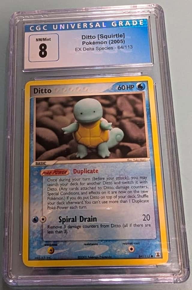 The Pokémon Company CGC 8 Ditto (Squirtle) 064/113 EX Delta Species Regular EN