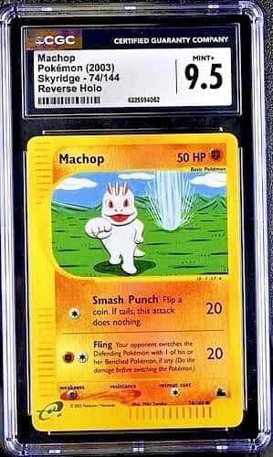 Pokémon Machop 2003 Skyridge 74/144 Reverse Holo CGC 9.5