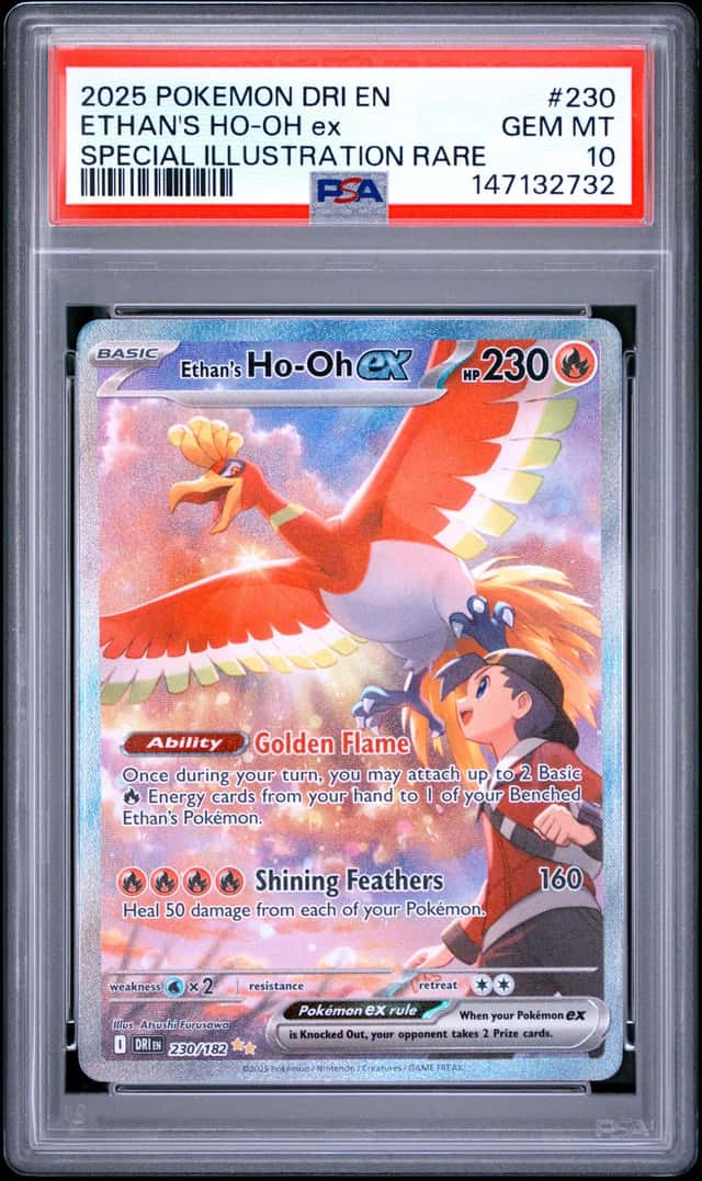 2025 Pokemon DRI ETHAN's HO-OH EX 230/182 SIR PSA 10 Gem Mint