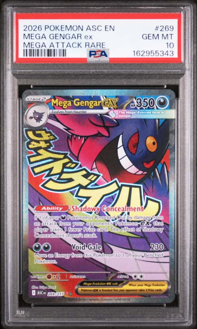 Pokemon 2026 Mega Gengar ex 269/217 MAR Ascended Heroes GEM MINT PSA 10