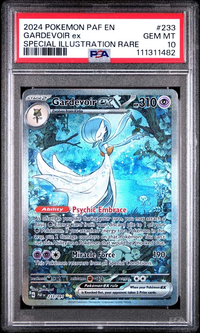 GARDEVOIR EX 2024 POKEMON PALDEAN FATES 233/091 SIR PSA 10 Q3963-7