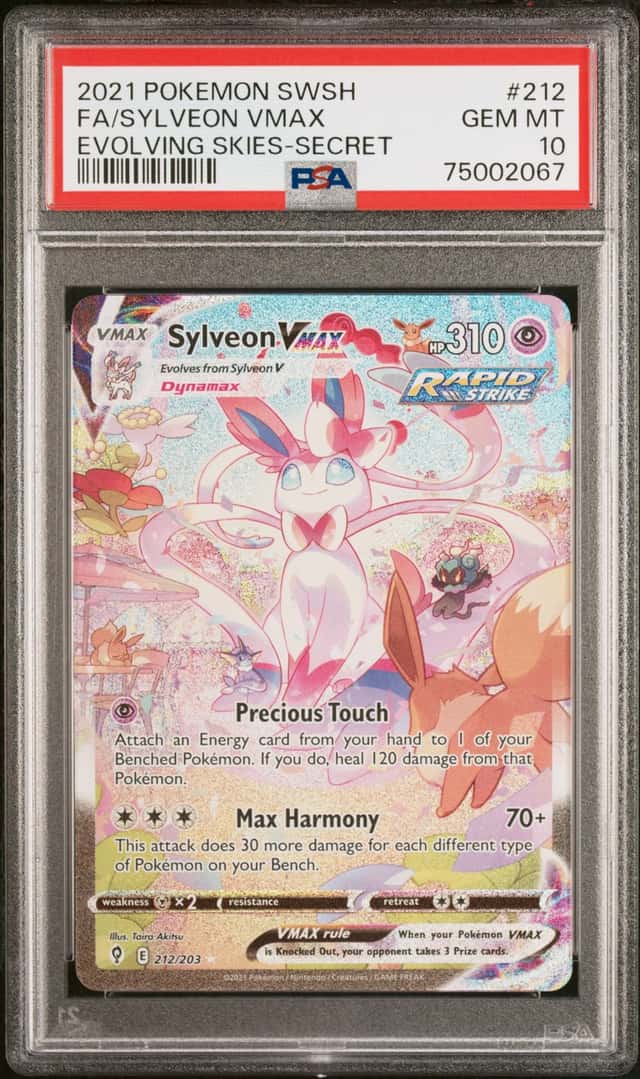 Pokemon Sylveon VMAX Evolving Skies Secret Full Alt Art #212 PSA 10