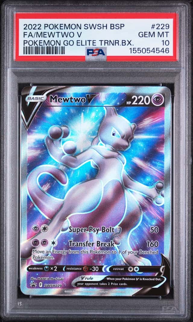 PSA 10, Mewtwo V SWSH 229 BSP Pokemon Go Elite Trainer