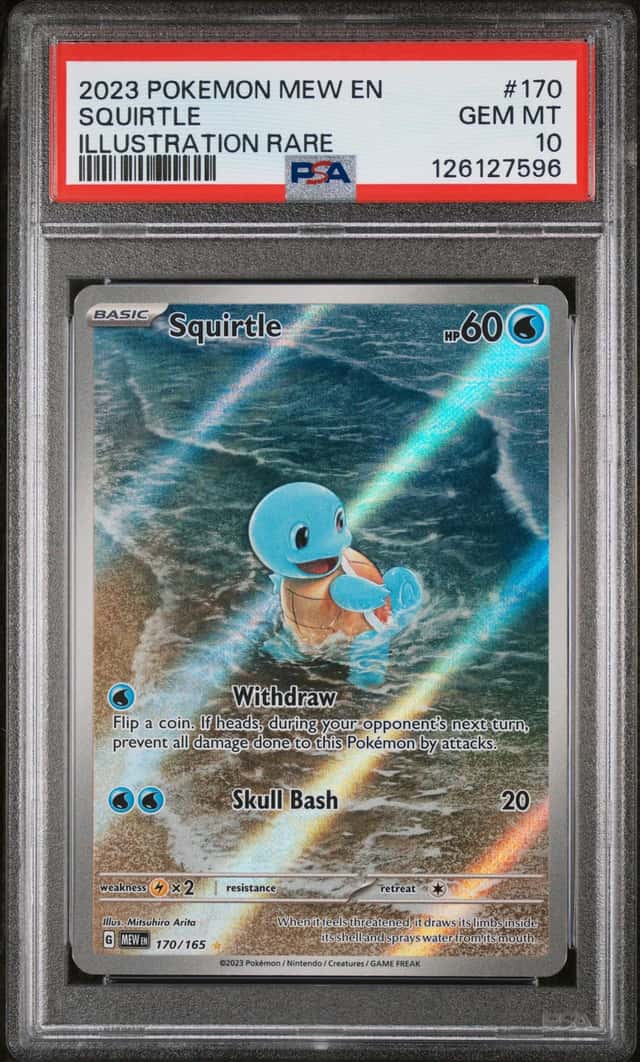 SQUIRTLE 2023 POKEMON 151 170/165 ILLUSTRATION RARE PSA 10 Q3963-7