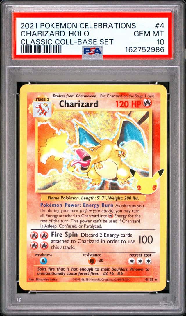 Pokemon Charizard Holo Celebrations Classic Coll. 4 PSA 10 Gem Mint