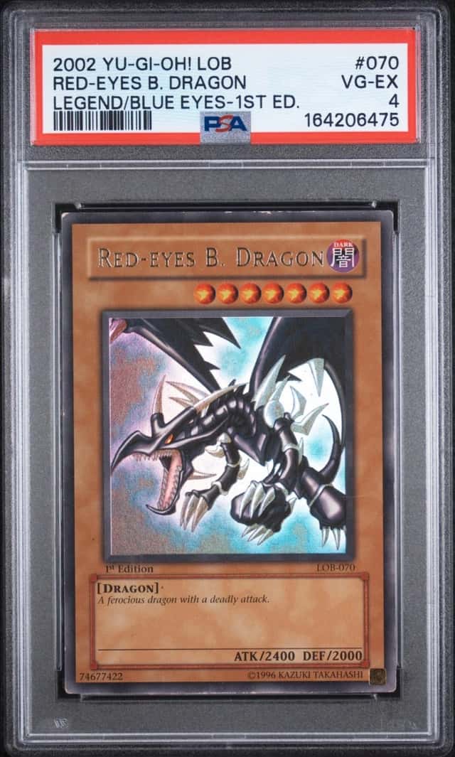 Yugioh Red-Eyes B. Dragon Lob-Legend Of Blue Eyes 070 1st Edition PSA 4