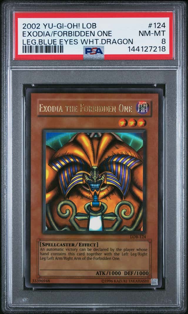 Exodia The Forbidden One LOB-124 2002 1.5 Print Yugioh PSA 8 *218