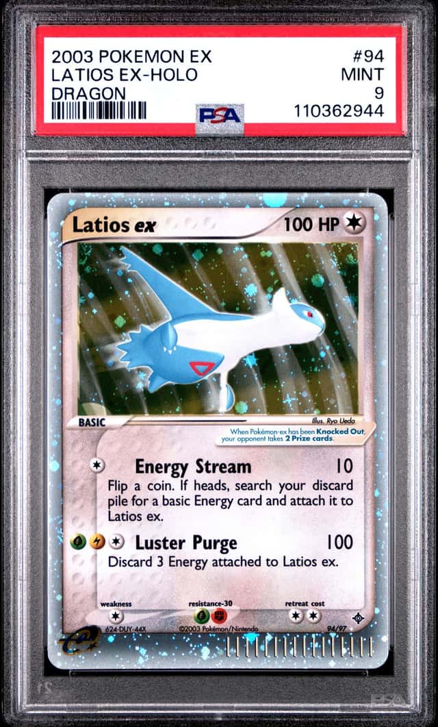 Pokemon 2003 Latios EX 94/97 Holo Ultra Rare EX Dragon PSA 9
